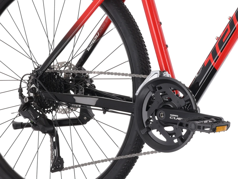 Dviratis Tabou Flow 3 juodas-red-S / 17" (Dydis: S / 17")
