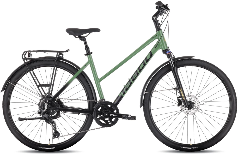 Dviratis Tabou Flow 4 EQ W juodas-žalias-L / 21" (Dydis: L / 21")
