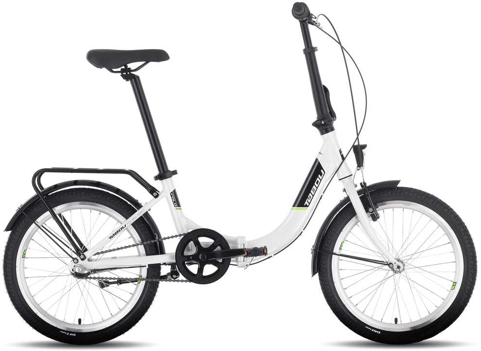 Dviratis Tabou Fold ECO baltas-žalias