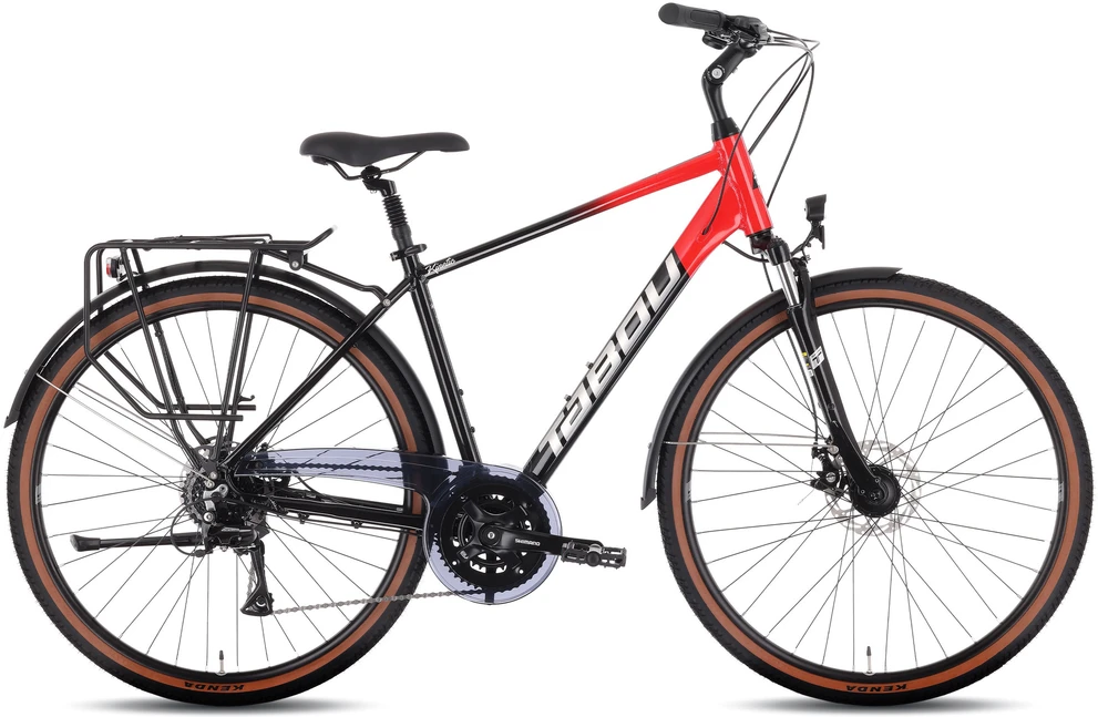 Dviratis Tabou Kinetic 3 juodas-red-S / 17" (Dydis: S / 17")