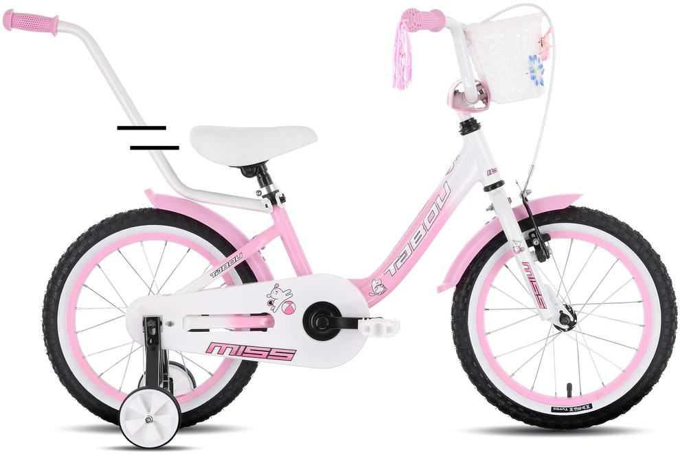 Dviratis Tabou Miss 14 pink-baltas