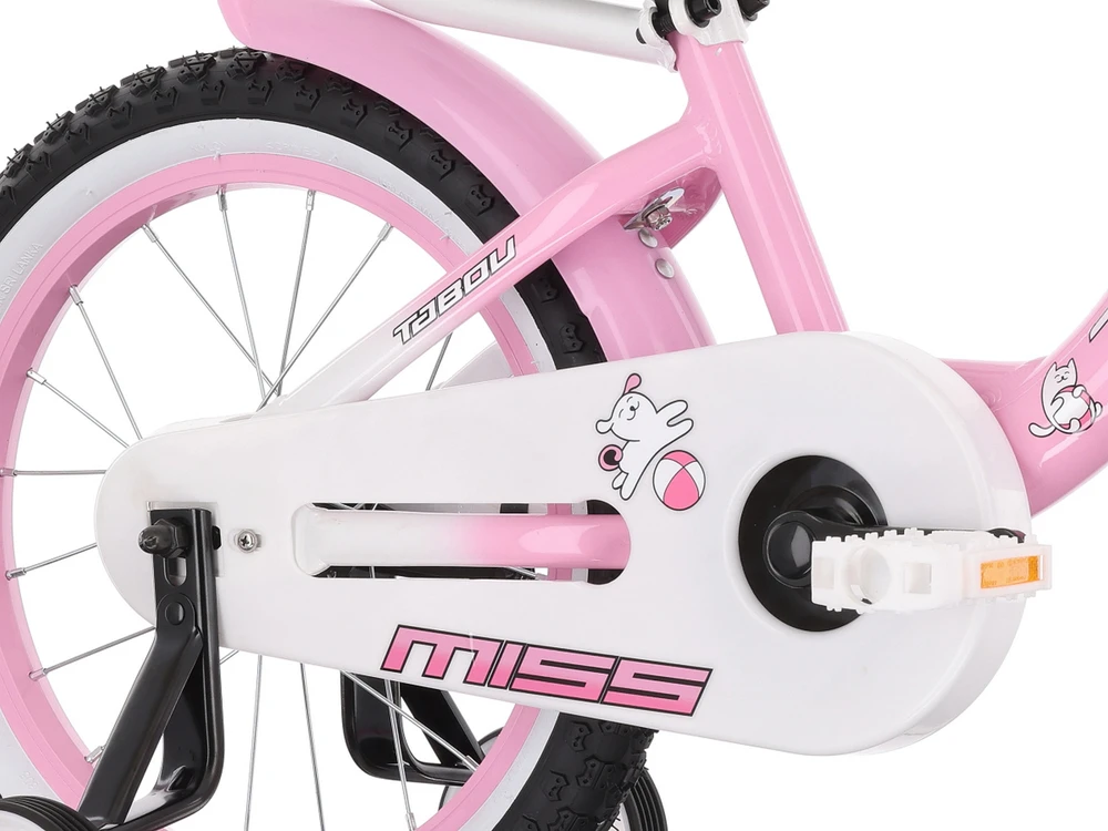 Dviratis Tabou Miss 14 pink-baltas