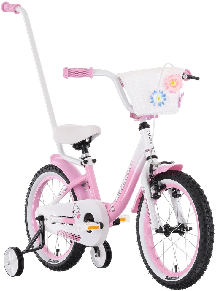 Dviratis Tabou Miss 16 pink-baltas