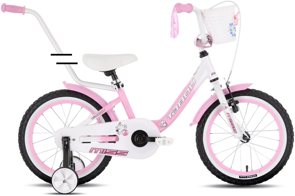 Dviratis Tabou Miss Alu 16 pink-baltas