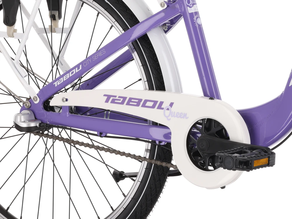 Dviratis Tabou Queen 24 Plus violetinė-baltas