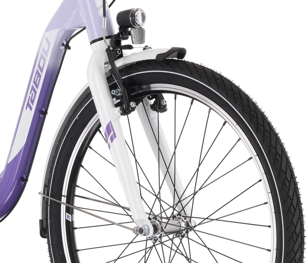 Dviratis Tabou Queen 24 Plus violetinė-baltas