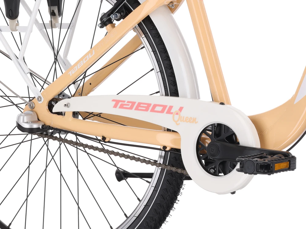 Dviratis Tabou Queen 26 Plus coral-baltas