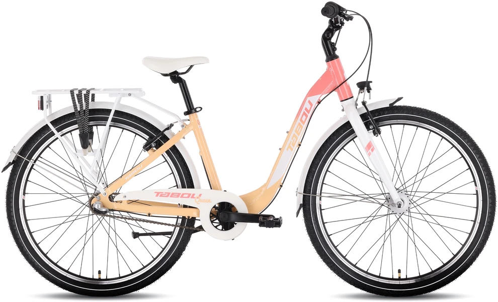 Dviratis Tabou Queen 26 Plus coral-baltas