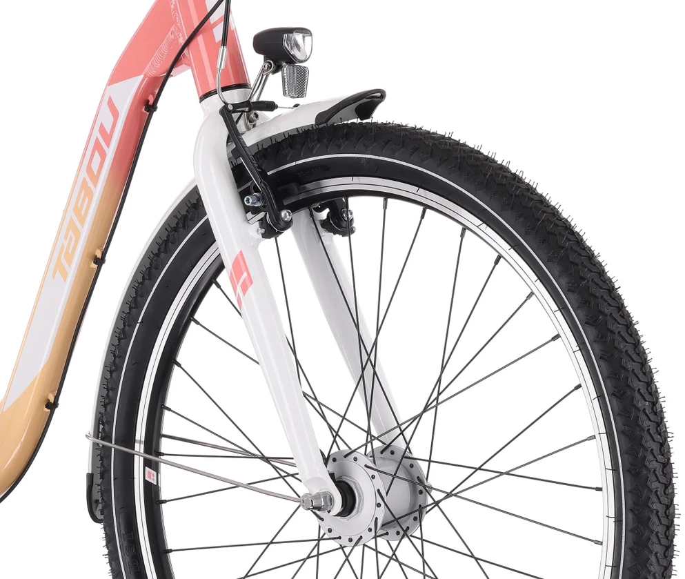 Dviratis Tabou Queen 26 Plus coral-baltas