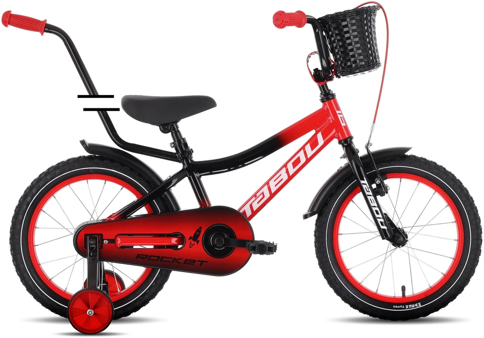 Dviratis Tabou Rocket 16 juodas-red
