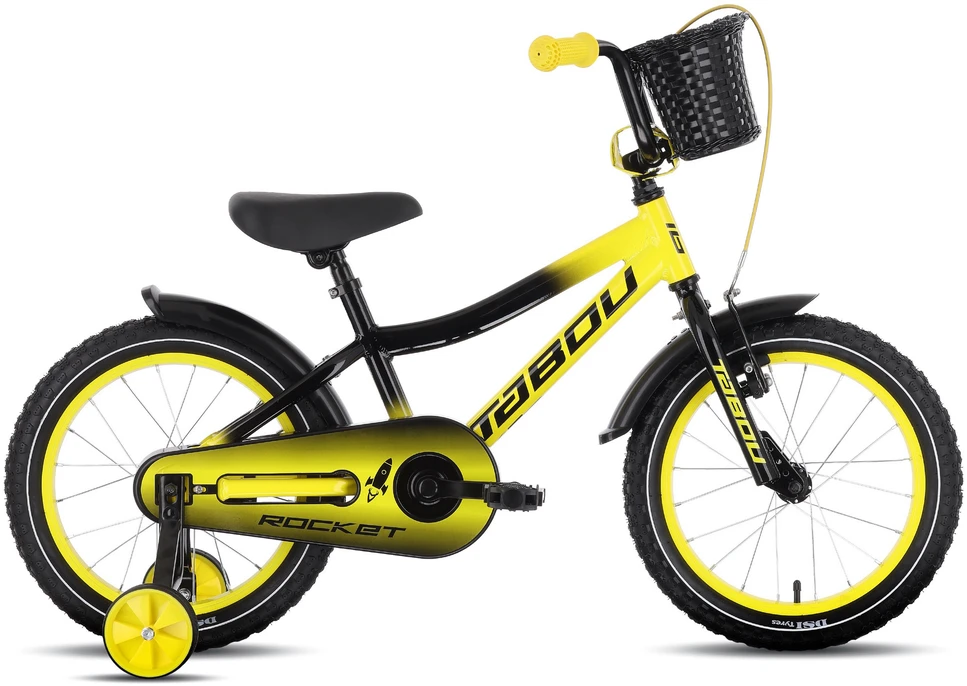 Dviratis Tabou Rocket 20 juodas-yellow