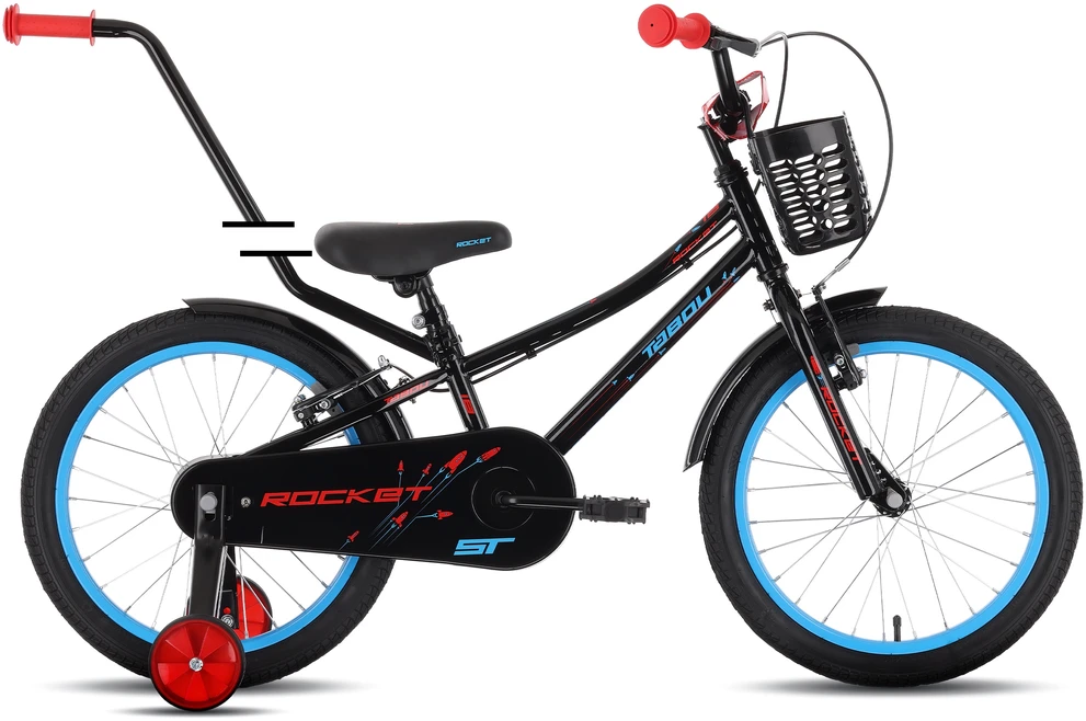 Dviratis Tabou Rocket ST 18 juodas-red