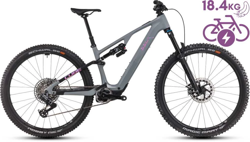 Elektrinis dviratis Cube AMS Hybrid ONE44 C:68X TM 400X 29 swampgrey'n'purplereflex 2025-17" / L (Dydis: 17" / L)