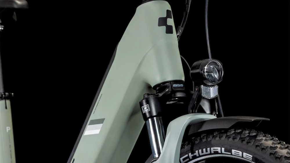 Elektrinis dviratis Cube Nuride Hybrid Performance 625 Allroad Easy Entry swampgrey'n'juodas 2025-58 cm (Dydis: 58 cm)