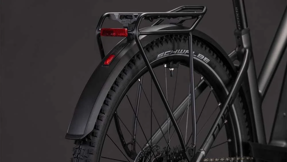 Elektrinis dviratis Cube Nuride Hybrid Performance 600 Trapeze slabgrey'n'juodas 2026-54 cm (Dydis: 54 cm)