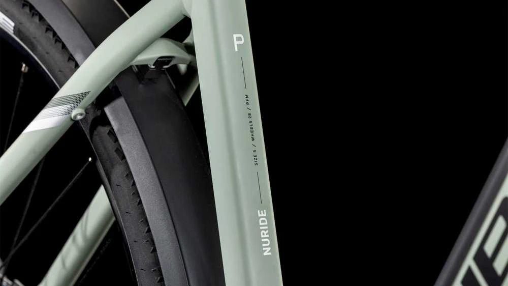 Elektrinis dviratis Cube Nuride Hybrid Performance 625 Allroad Easy Entry swampgrey'n'juodas 2025-58 cm (Dydis: 58 cm)