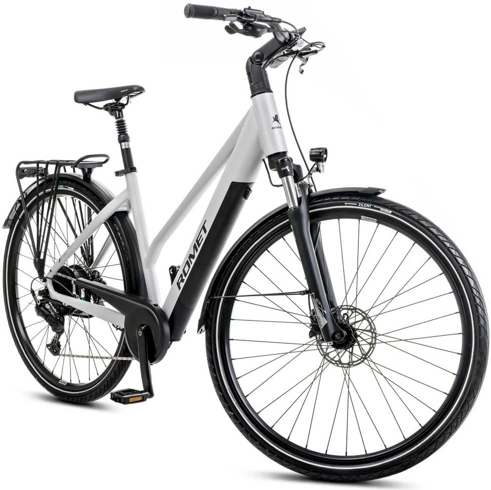 Elektrinis dviratis Romet e-Gazela 2.0 504WH 2025 sidabrinis-19" / L (Dydis: 19" / L)