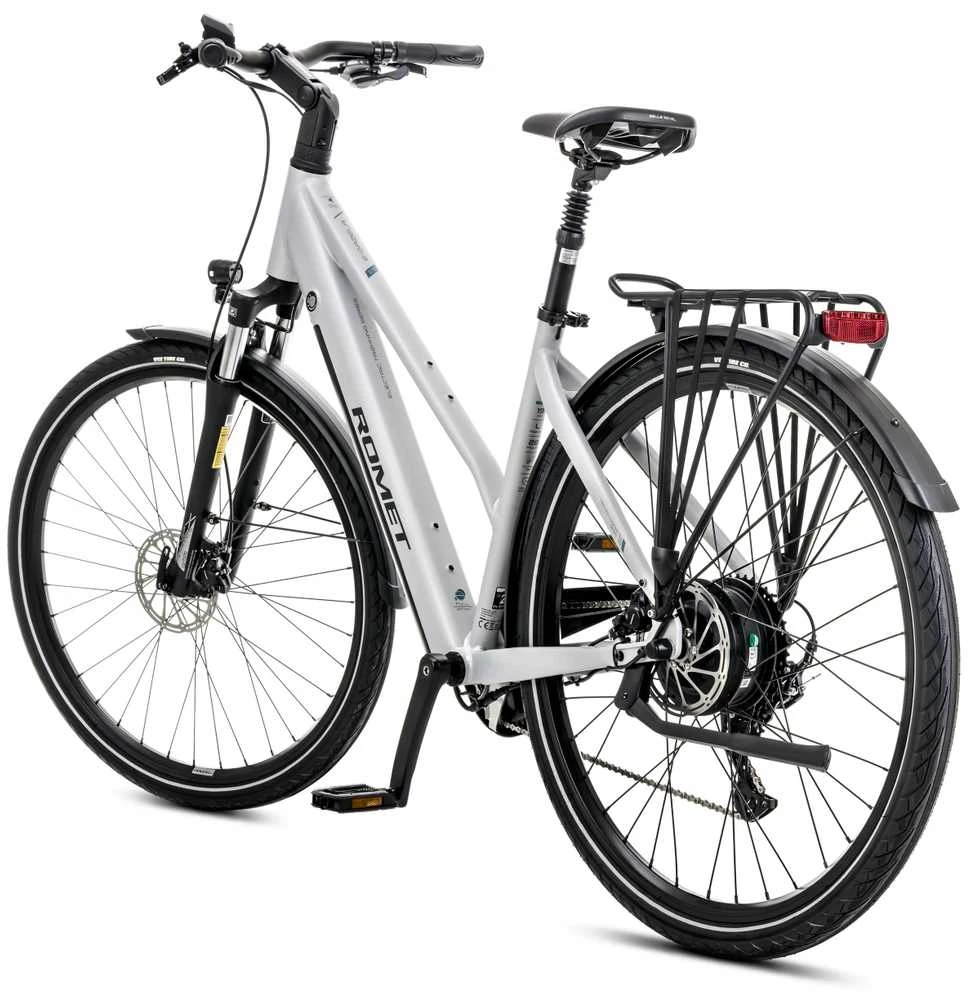 Elektrinis dviratis Romet e-Gazela 2.0 504WH 2025 sidabrinis-19" / L (Dydis: 19" / L)