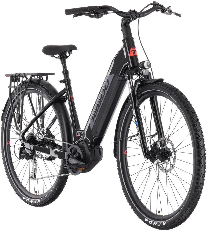 Elektrinis dviratis Tabou Mono UP 2.0 juodas-red-18" (Dydis: 18")
