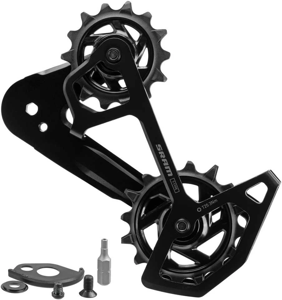 Galinio pavarų perjungėjo ratukų komplektas SRAM Eagle AXS T-Type alu full cage