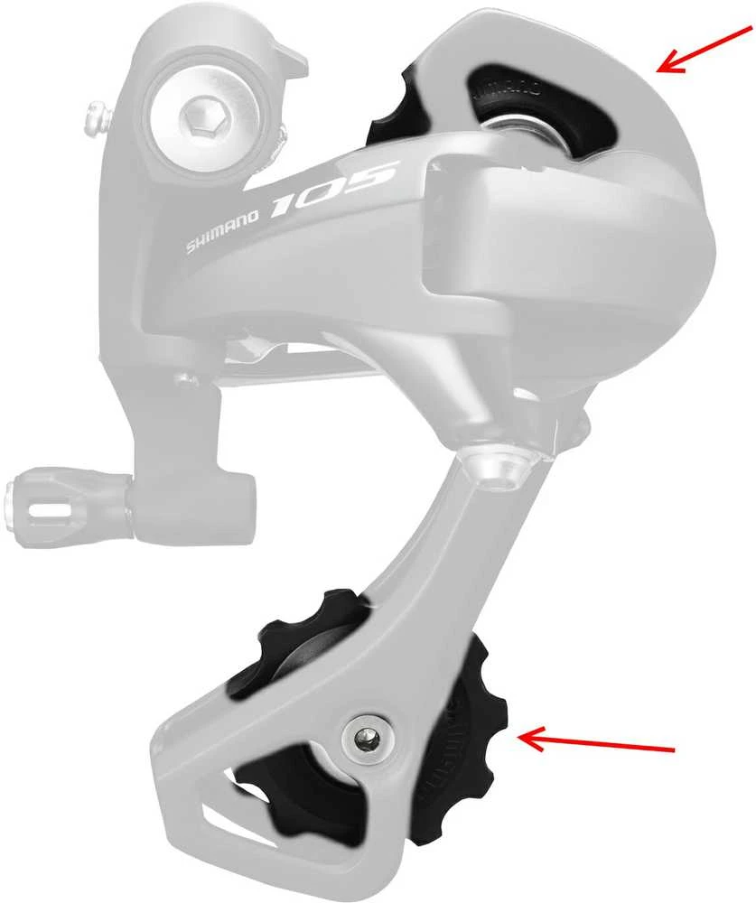 Galinio pavarų perjungėjo ratukų komplektas Shimano RD-M5800-GS