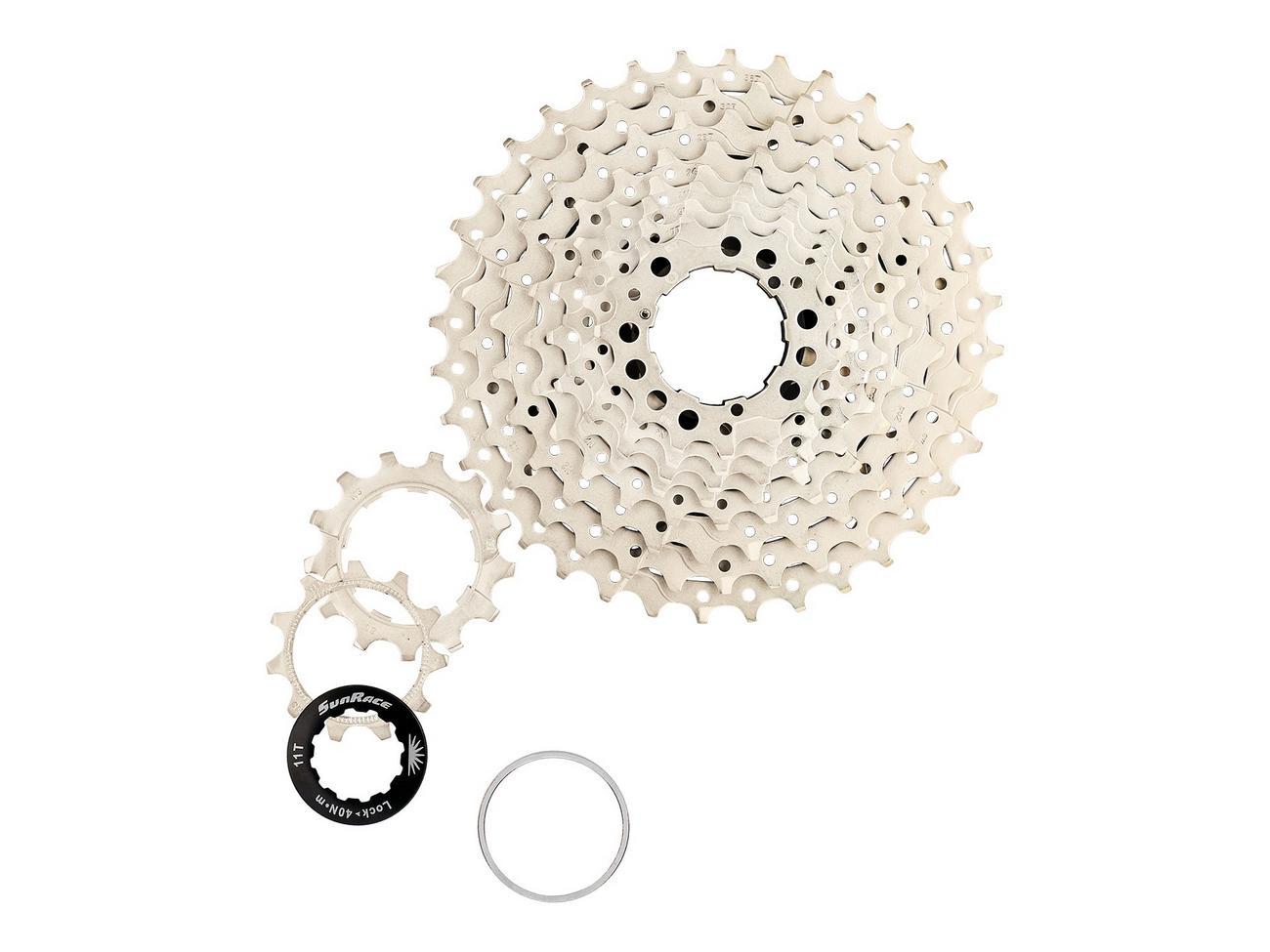 Galinis žvaigždžių blokas SunRace CSMS1 10-speed 11-36T metallic