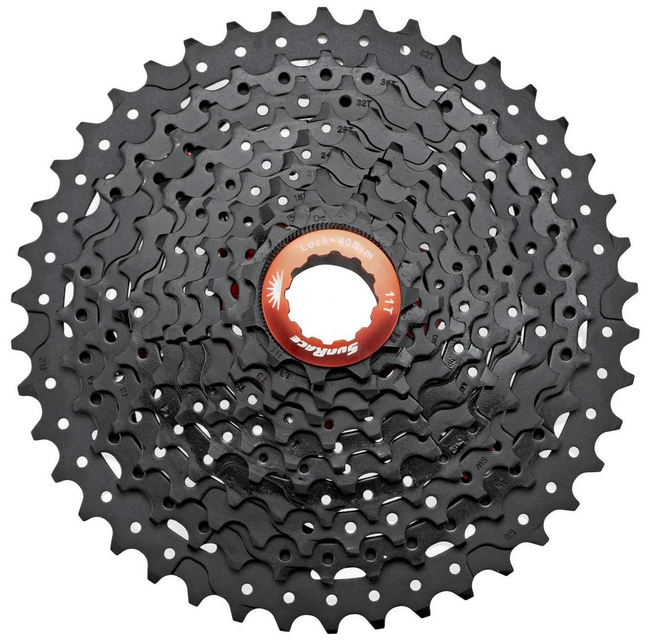 Galinis žvaigždžių blokas SunRace CSMX3 10-speed juodas-11-42T
