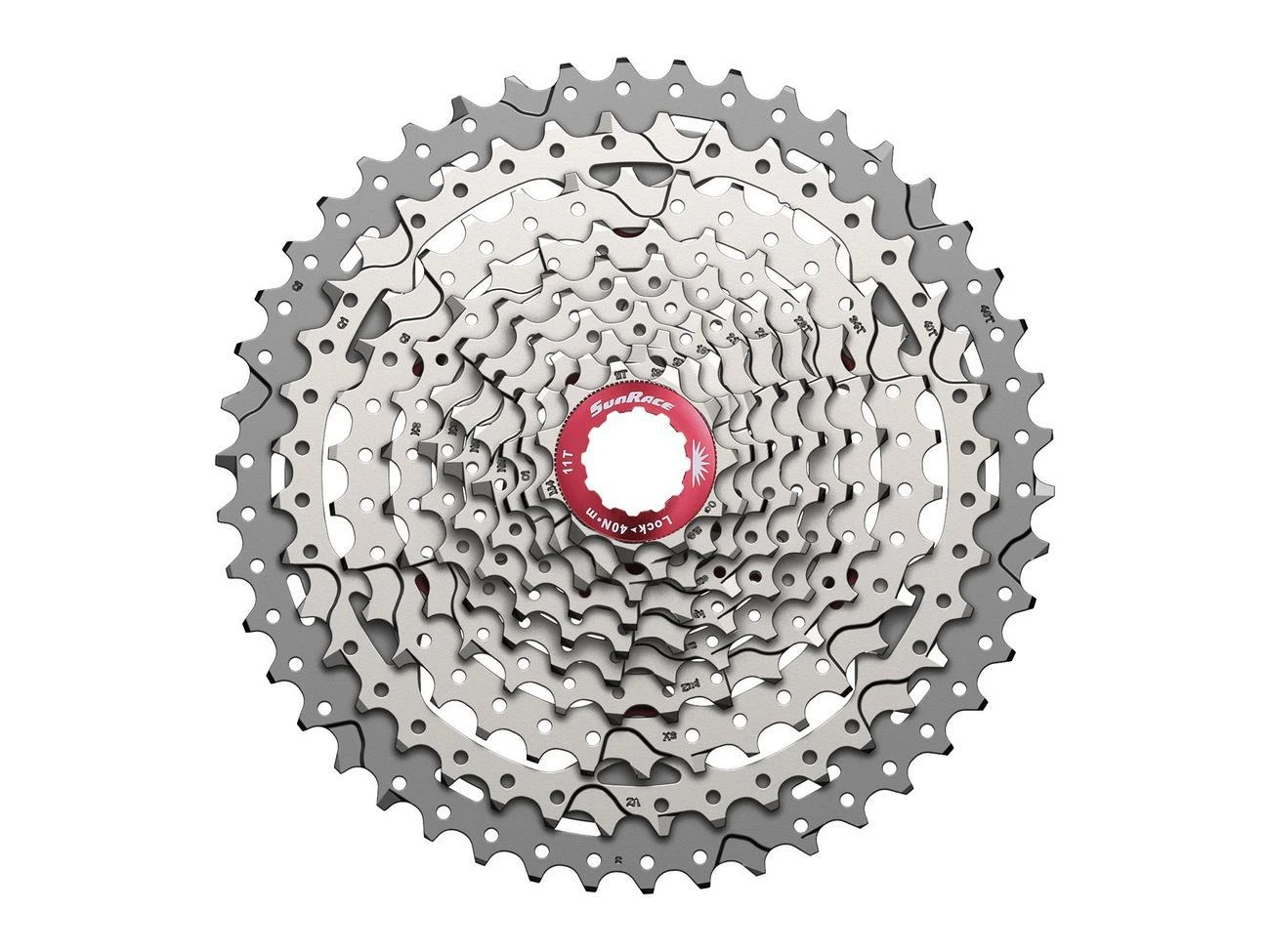 Galinis žvaigždžių blokas SunRace CSMX3 10-speed metallic-11-46T