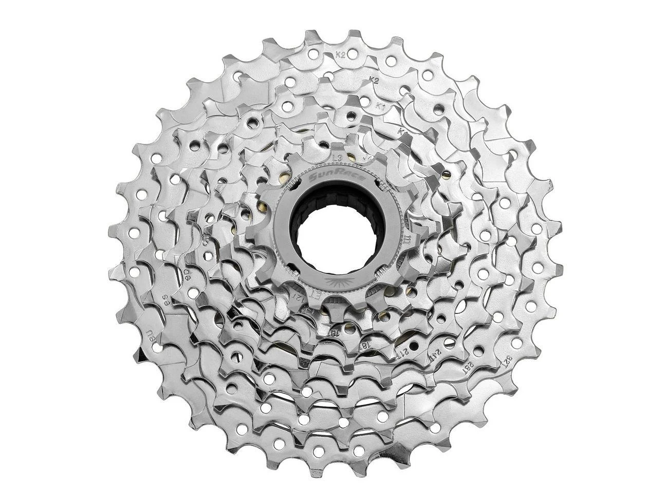 Kita Galinis žvaigždžių blokas SunRace MFEX9 9-speed 11-32T CP (užsukamas)