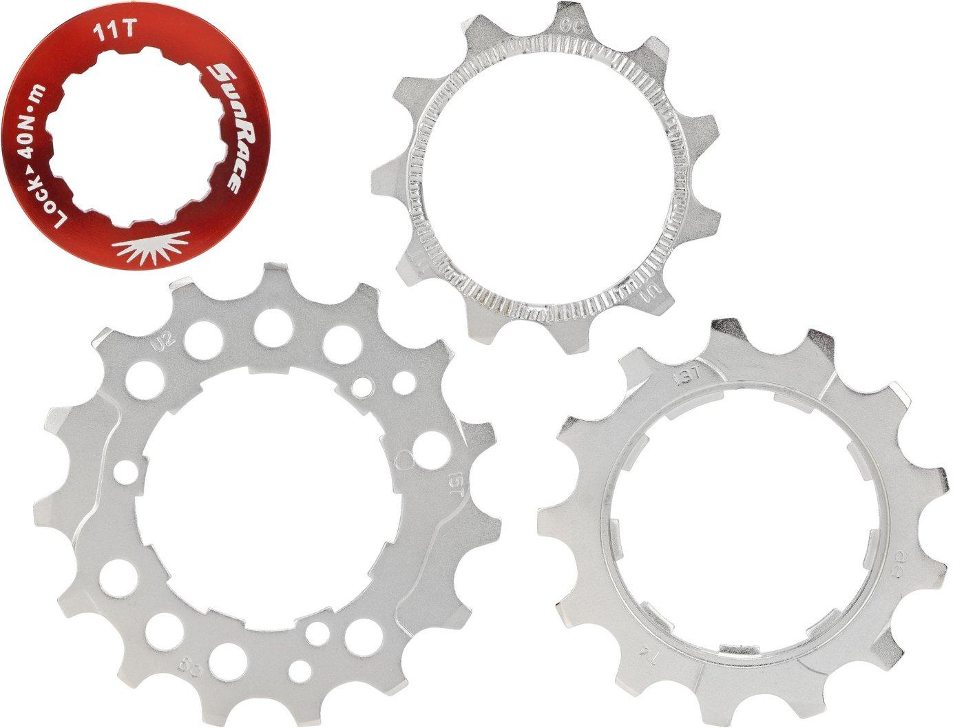 Galinių žvaigždučių komplektas SunRace SPCS10 11-13-15T 10 greičių su užraktu metalinis