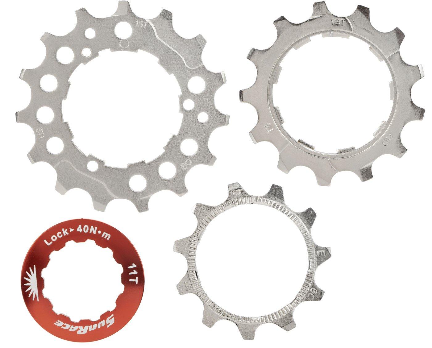 Galinių žvaigždučių komplektas SunRace SPCS11 11-13-15T 11 greičių su užraktu metalinis