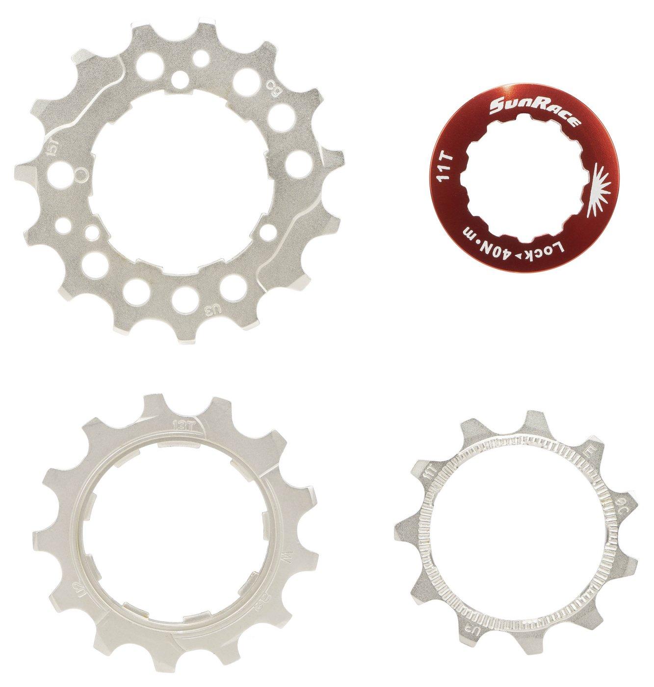 Galinių žvaigždučių komplektas SunRace SPCS12 11-13-15T 12 greičių su užraktu metalinis