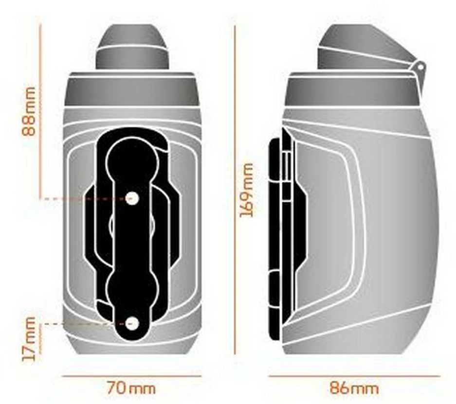 Gertuvė su laikikliu Fidlock Twist 450ml juoda