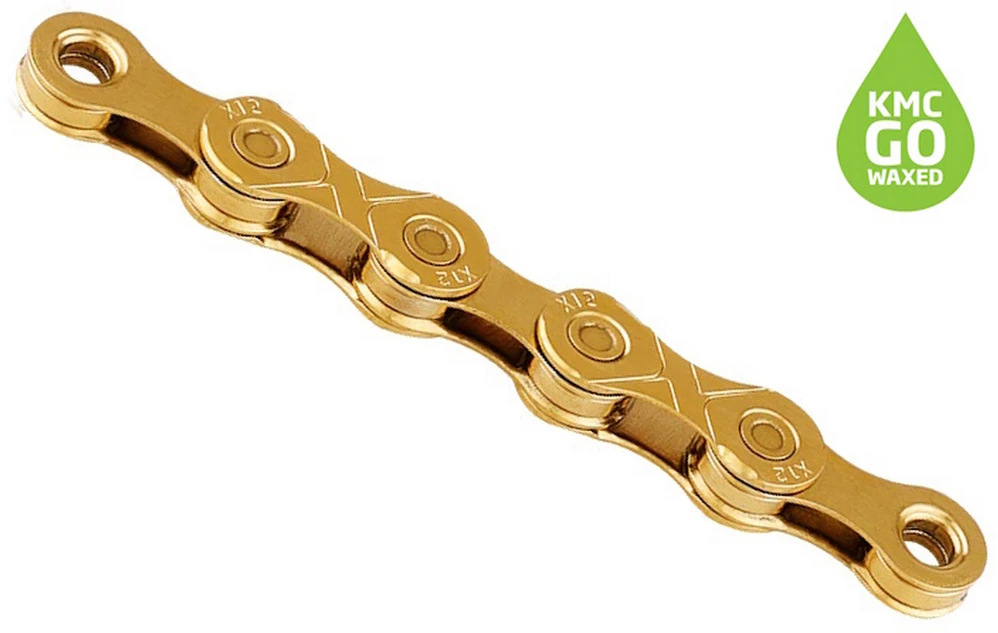Grandinė KMC X12 Ti-N Gold 12 pavarų 126 jungčių Waxed