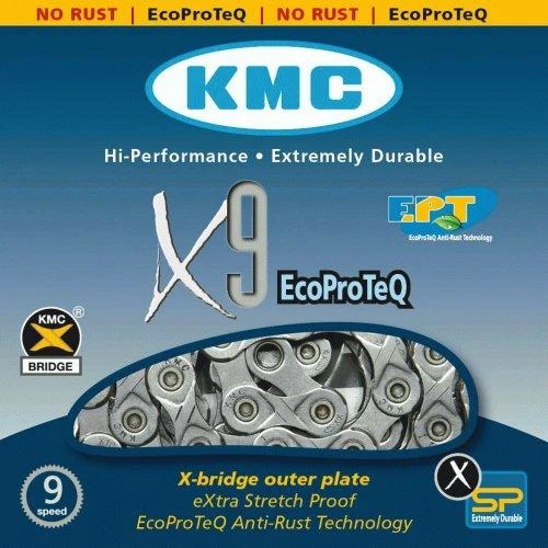 Grandinė KMC X9 EPT 9 greičių 114 jungtys