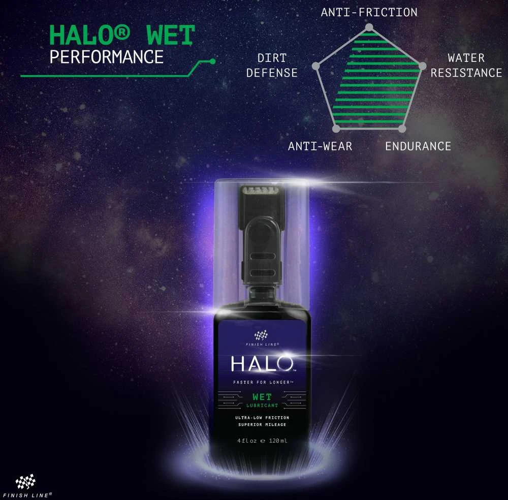 Grandinės tepalas Finish Line HALO Wet 120ml + Smart Luber