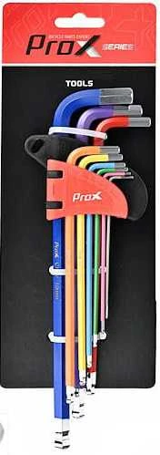 Įrankis ProX Hex 1.5/2/2.5/3/4/5/6/8/10mm CR-V multicolored