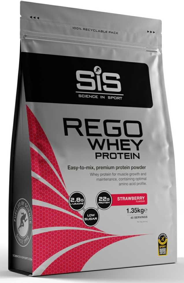 Sportinis maistas milteliais SiS Rego Whey Powder (protein) Strawberry 1.35kg