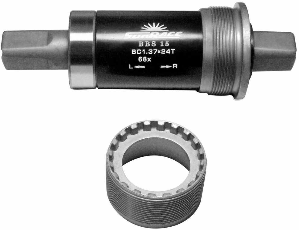 Miniklio velenas SunRace BBS15 BSA 68mm plienas/plienas-131MM