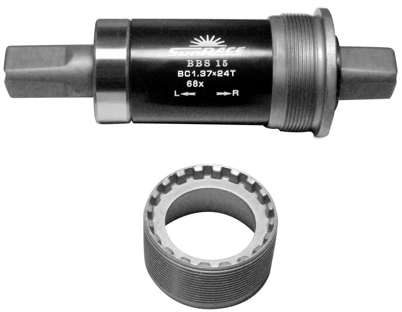 Miniklio velenas SunRace BBS15 BSA 68mm plienas/plienas-116MM