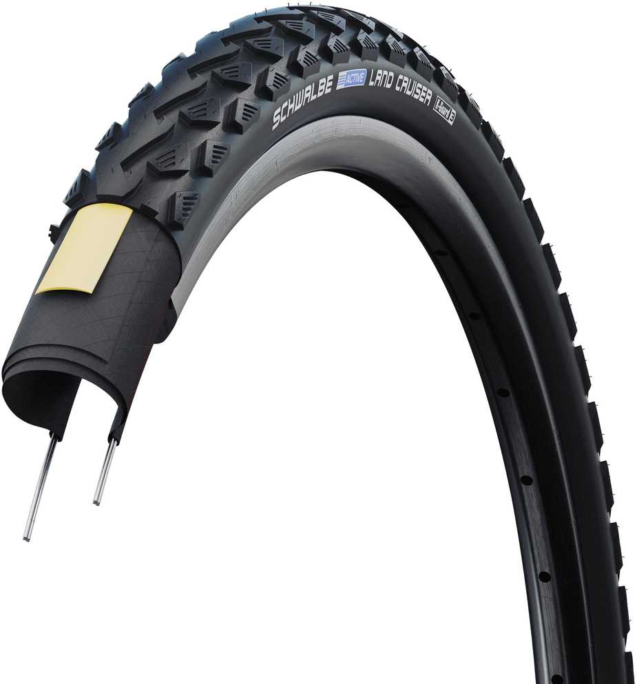 Padanga 24" Schwalbe Land Cruiser HS 450 Active Wired 50-507 Juodas
