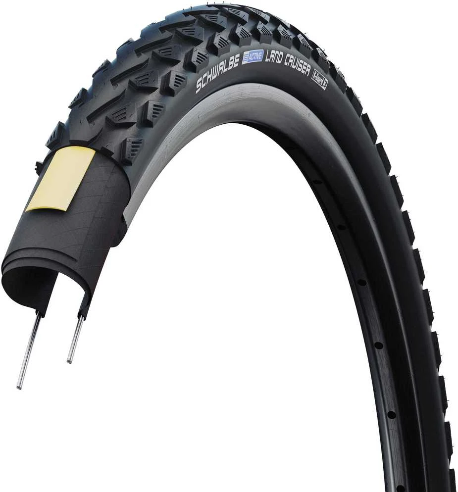 Padanga 26" Schwalbe Land Cruiser HS 450 Active Wired 50-559 / 26x2.00 Juodas