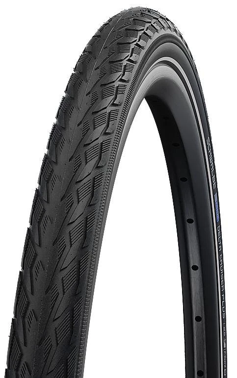 Padanga 28" Schwalbe Delta Cruiser Plus HS 431 Active Wired 40-622 / 28x1.50 Juodas-Reflex