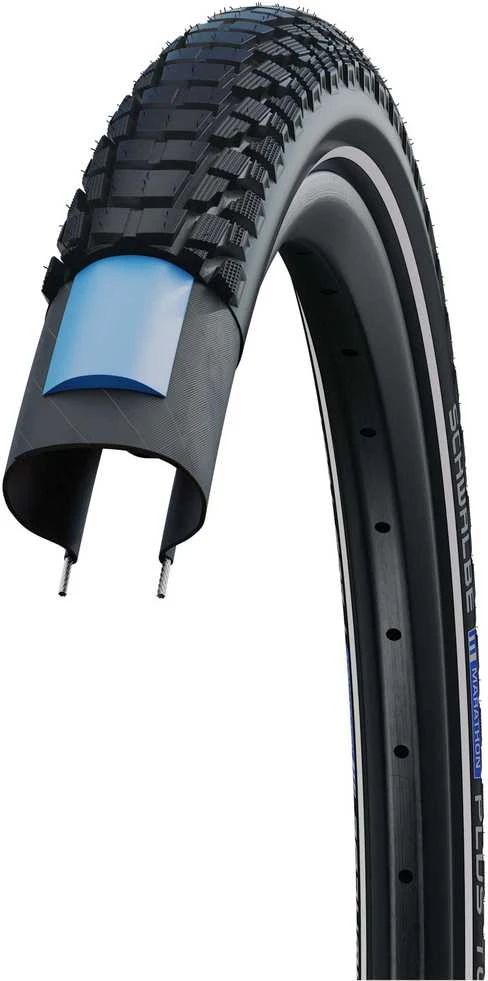 Padanga 28" Schwalbe Marathon Plus Tour HS 619 Perf Wired 47-622 / 28x1,75 Addix E Juodas-Reflex