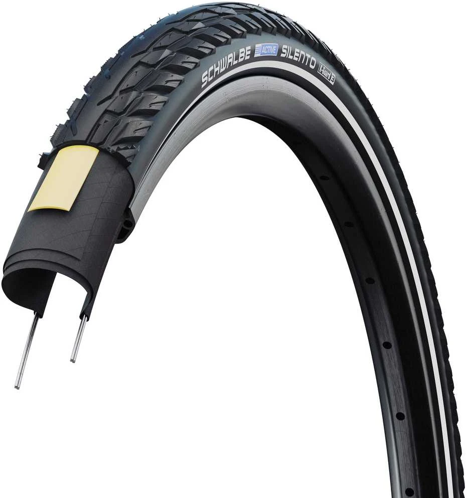 Padanga 28" Schwalbe Silento HS 421 Active Wired 42-622 / 28x1.60 Juodas-Reflex