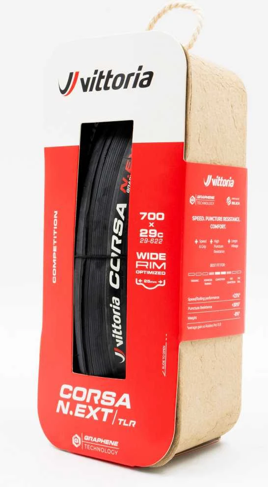 Padanga 28" Vittoria Corsa N.EXT G2.0 TLR 700x29c / 29-622 juodas (wide rim)