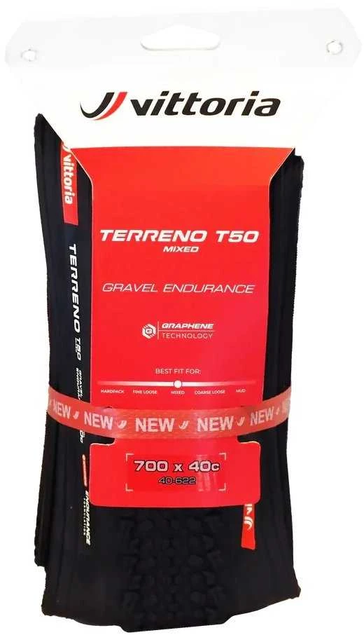 Padanga 28" Vittoria Terreno T50 mixed Gravel G2.0 TLR Fold 700x40c / 40-622 juodas