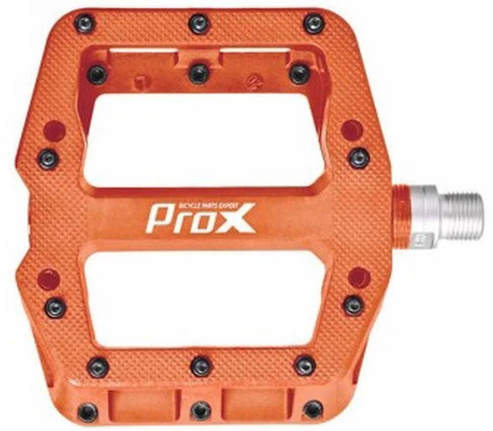 Pedalai ProX Base Pro 26 plastikas Pins axle Cr-Mo oranžinis