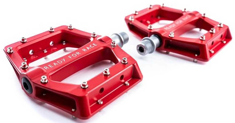 Pedalai RFR Flat RACE Alu raudona
