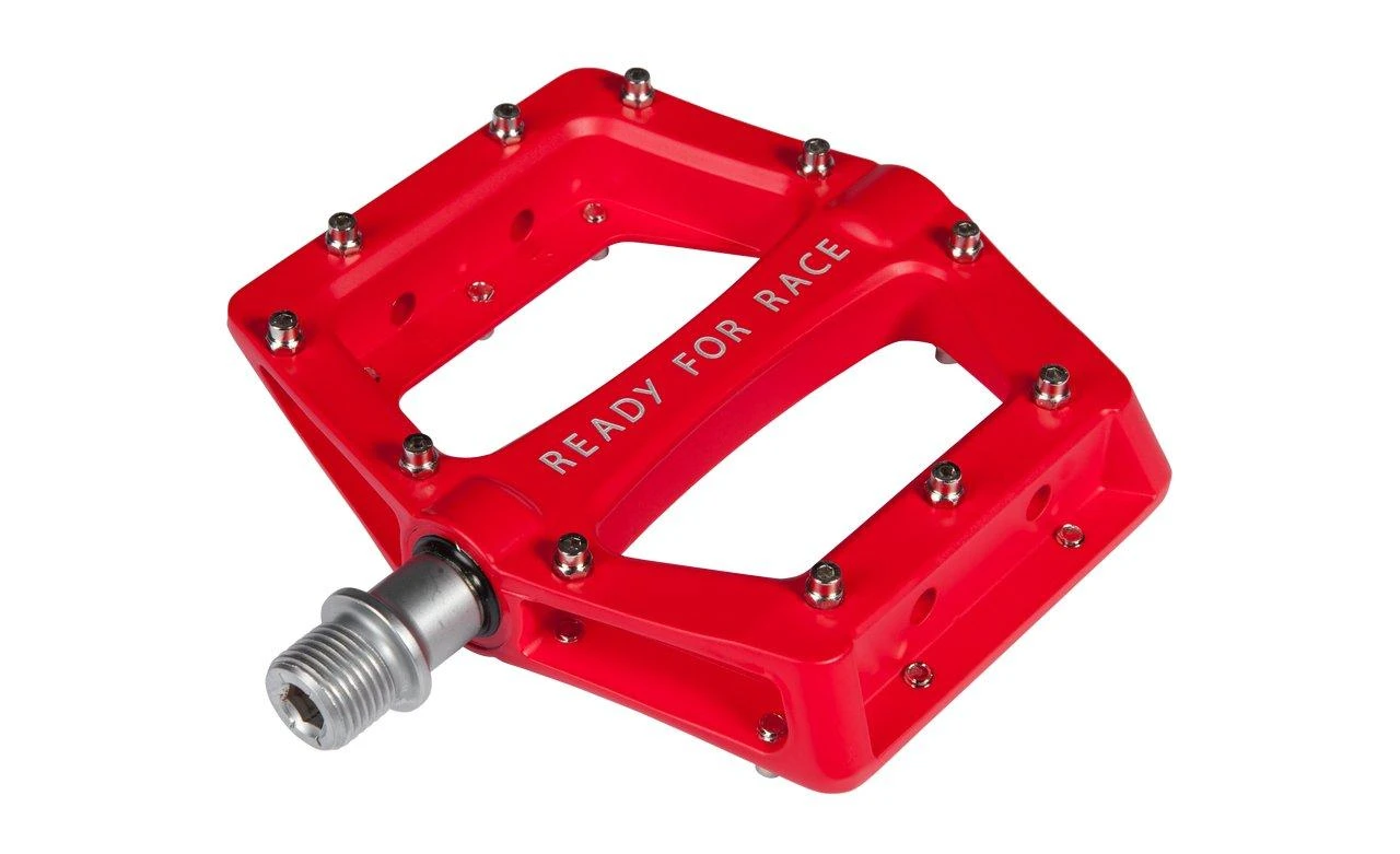Pedalai RFR Flat RACE Alu raudona